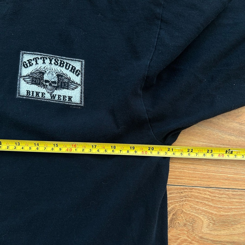 Gettysburg Bike Week 2012 Biker Long Sleeve Shirt Sz L - Picture 6 of 7